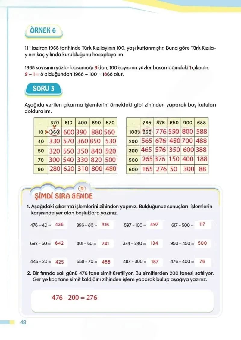 4. Sınıf Matematik Ders Kitabı Cevapları Meb Yayınları Sayfa 48 Çözüm Görseli