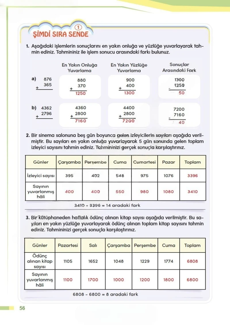 4. Sınıf Matematik Ders Kitabı Cevapları Meb Yayınları Sayfa 56 Çözüm Görseli