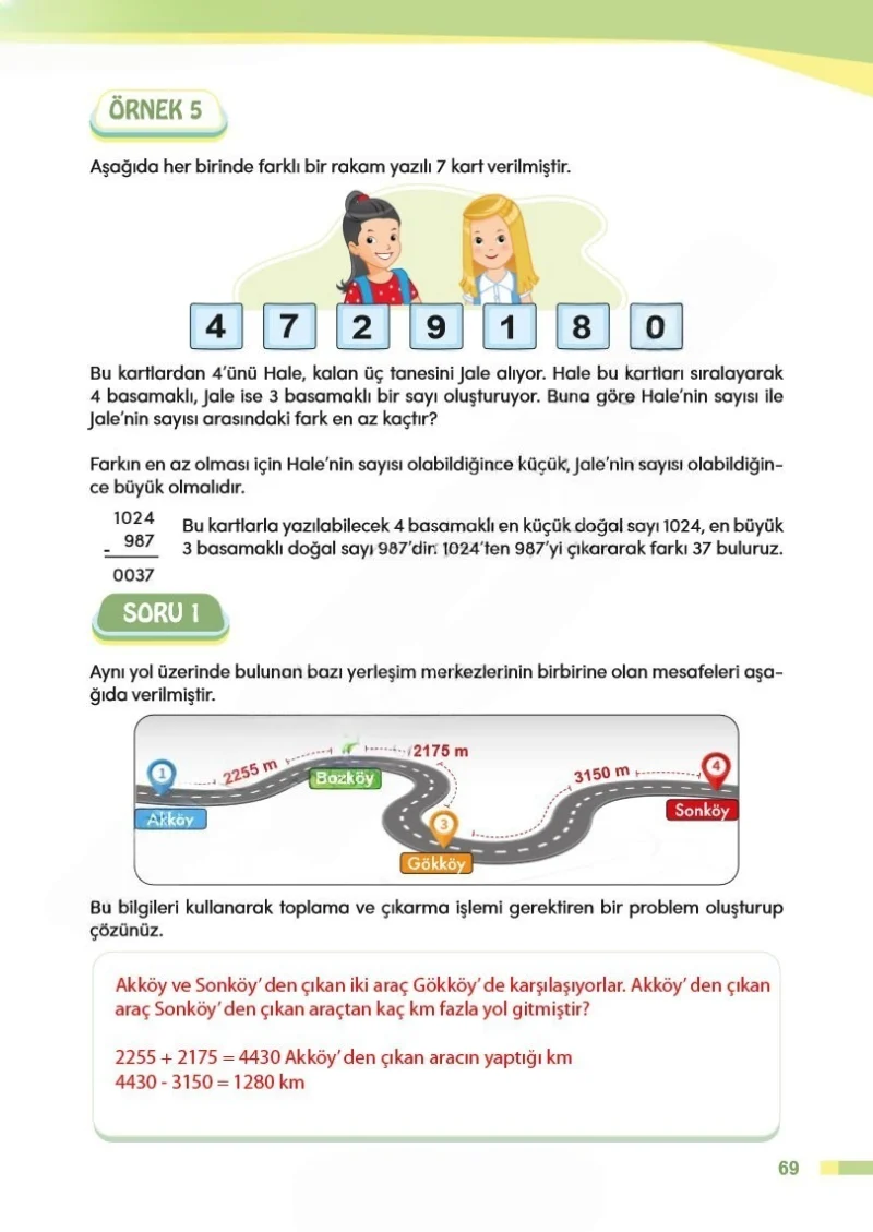 4. Sınıf Matematik Ders Kitabı Cevapları Meb Yayınları Sayfa 69 Çözüm Görseli