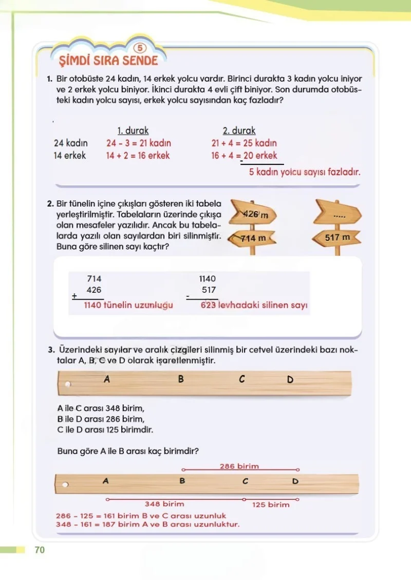 4. Sınıf Matematik Ders Kitabı Cevapları Meb Yayınları Sayfa 70 Çözüm Görseli