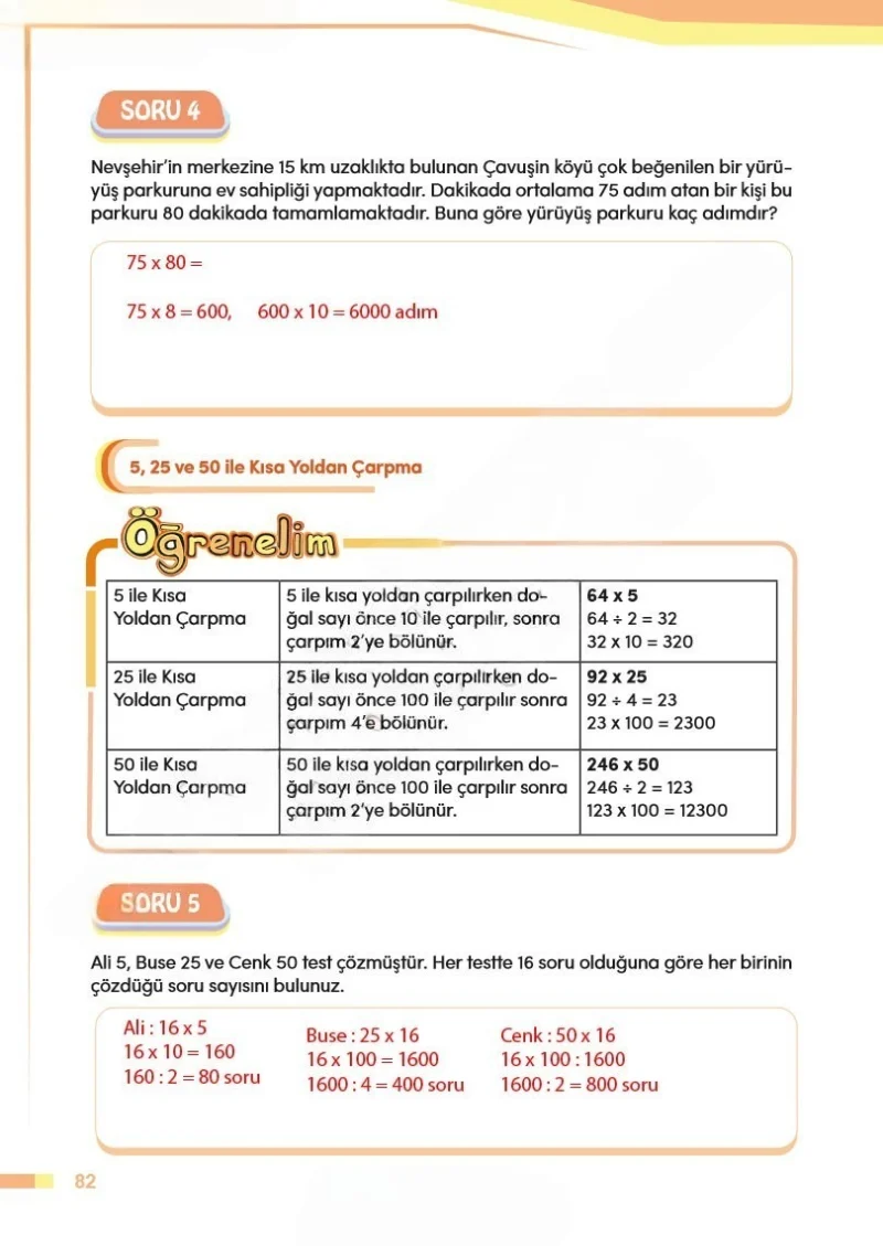 4. Sınıf Matematik Ders Kitabı Cevapları Meb Yayınları Sayfa 82 Çözüm Görseli