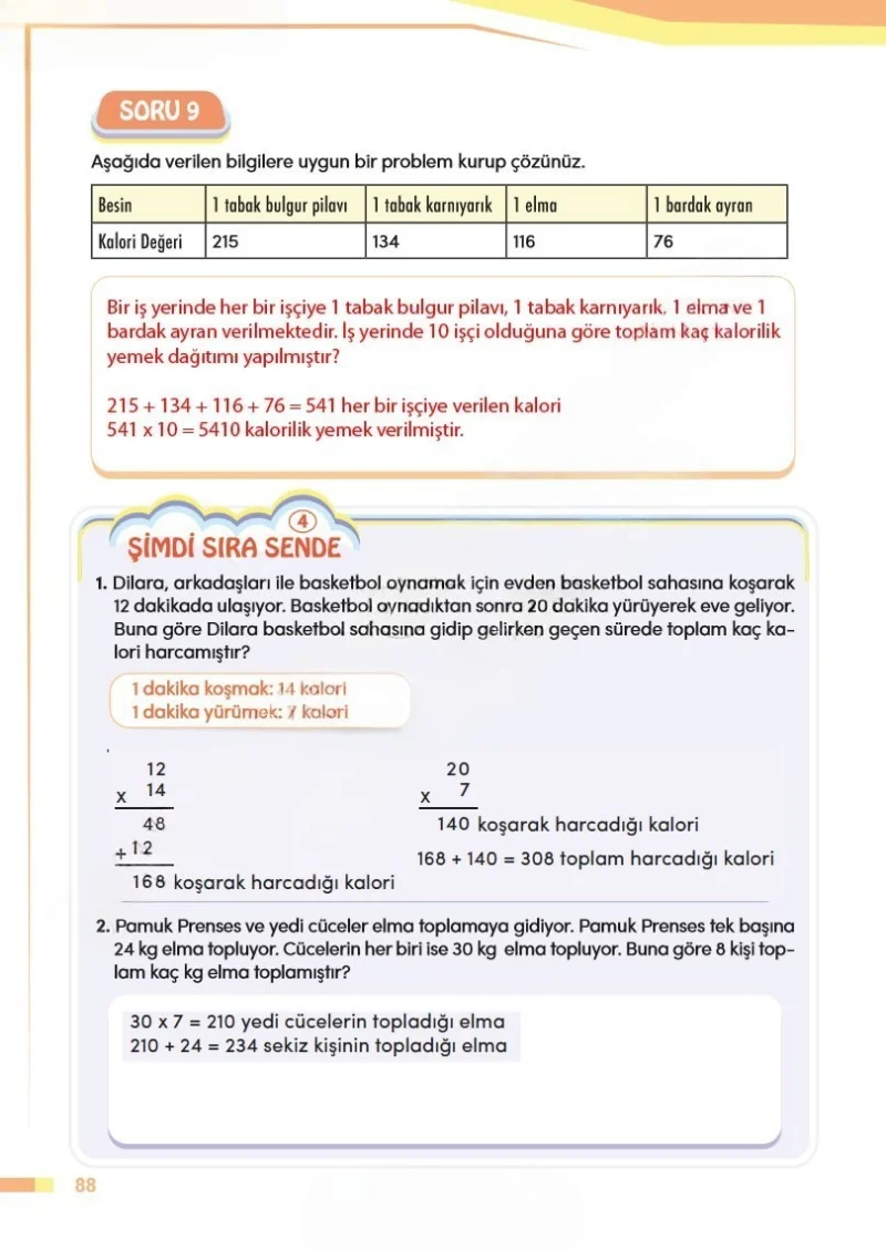 4. Sınıf Matematik Ders Kitabı Cevapları Meb Yayınları Sayfa 88 Çözüm Görseli