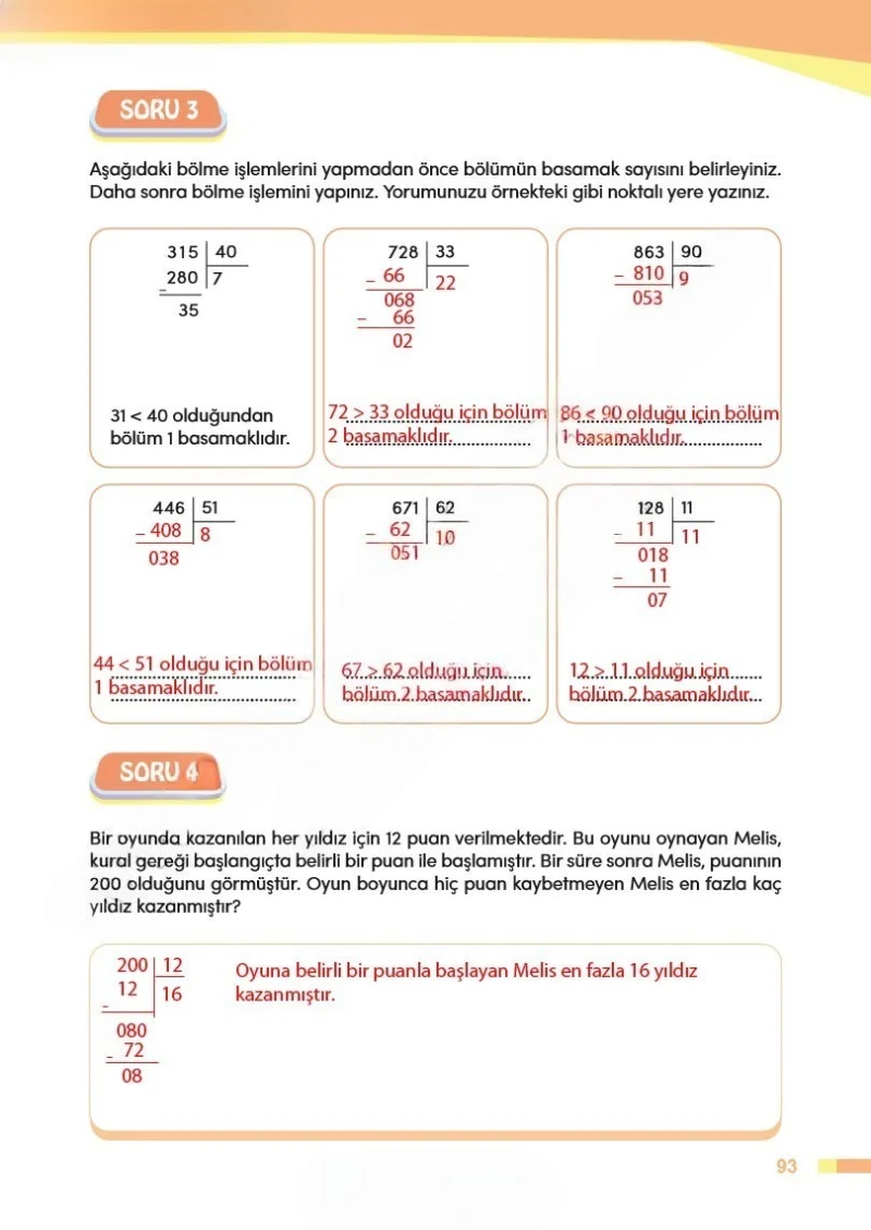 4. Sınıf Matematik Ders Kitabı Cevapları Meb Yayınları Sayfa 93 Çözüm Görseli