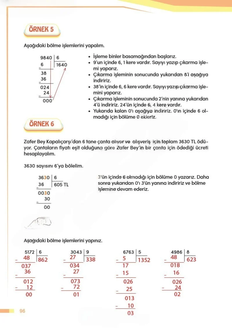 4. Sınıf Matematik Ders Kitabı Cevapları Meb Yayınları Sayfa 96 Çözüm Görseli