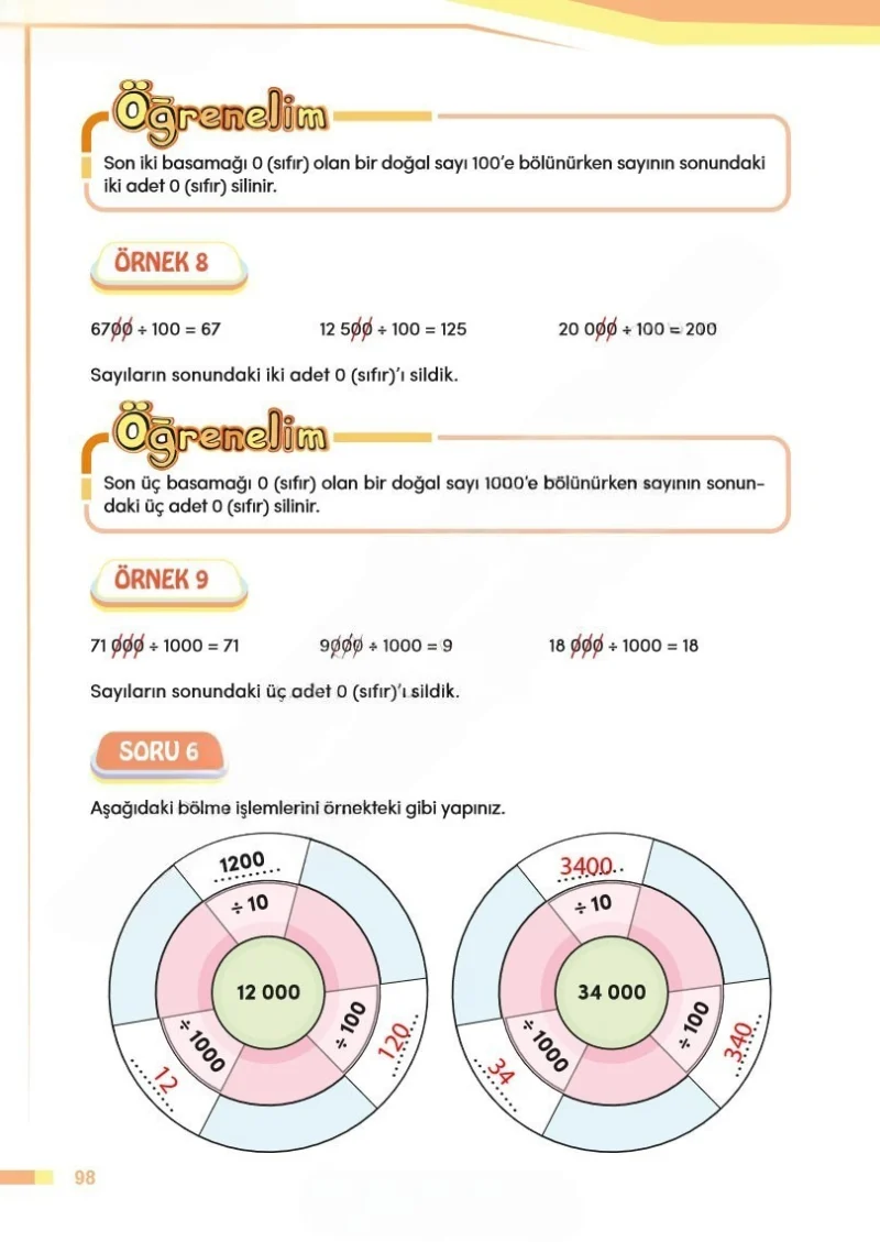 4. Sınıf Matematik Ders Kitabı Cevapları Meb Yayınları Sayfa 98 Çözüm Görseli