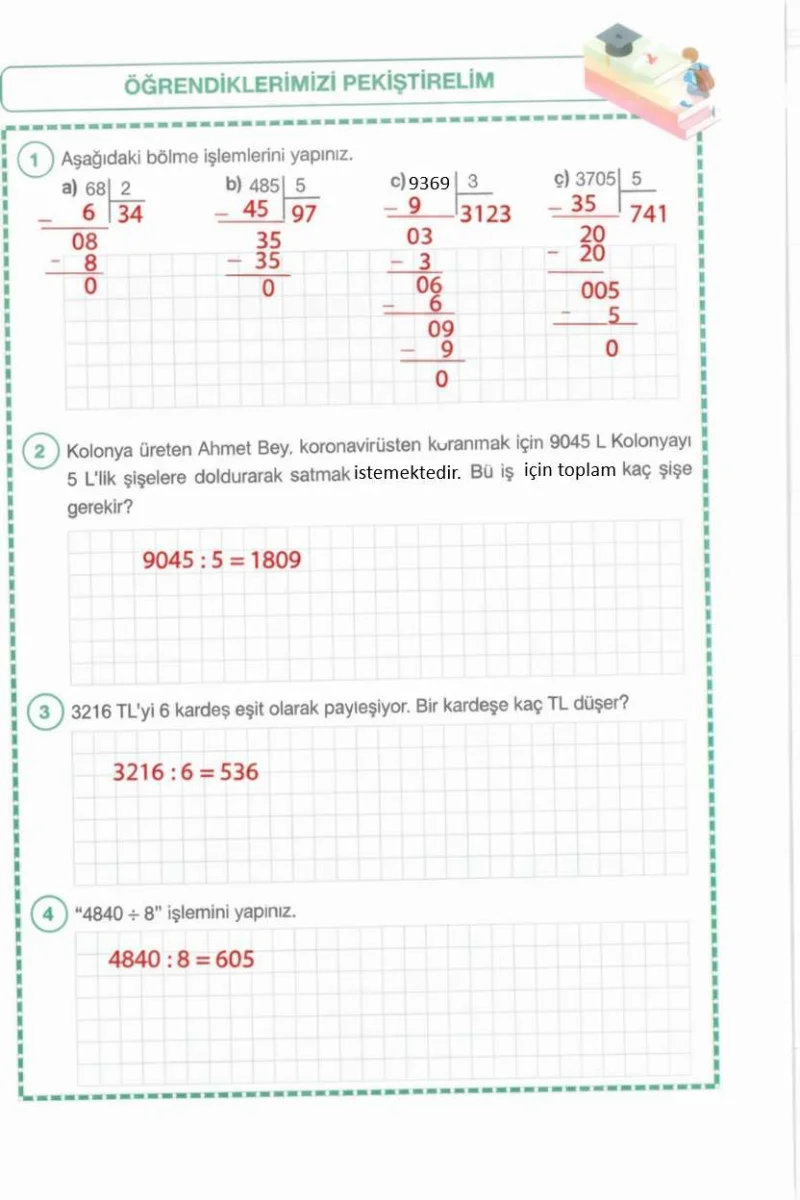 4. Sınıf Matematik Ders Kitabı Cevapları Pasifik Yayınları Sayfa 111 Çözüm Görseli