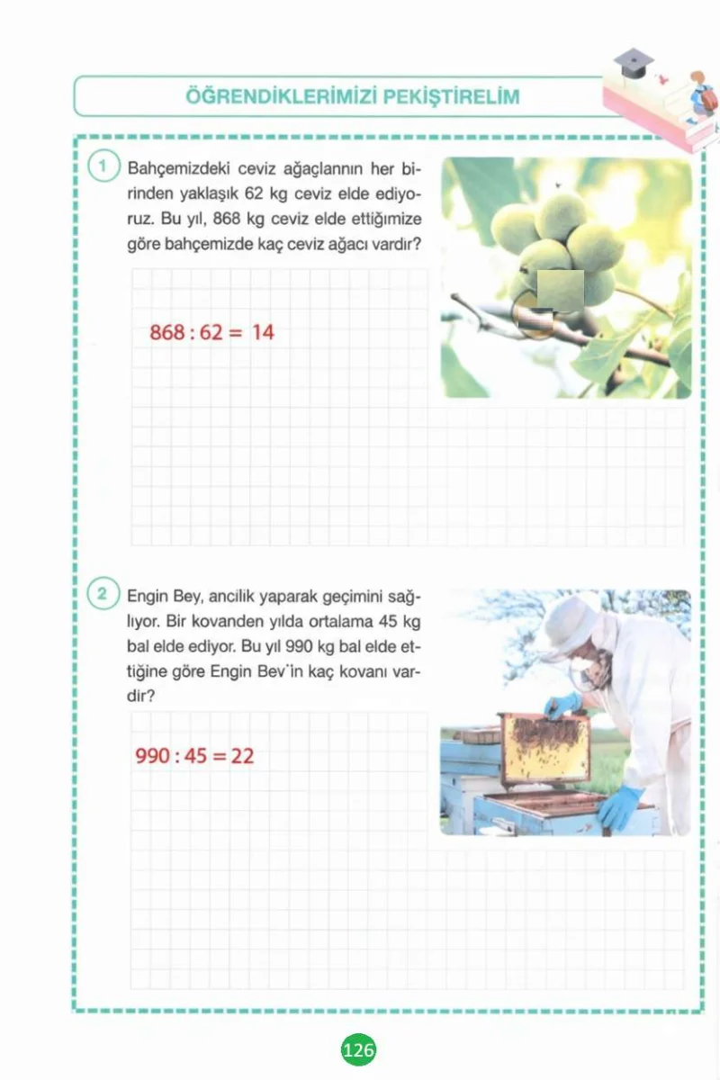 4. Sınıf Matematik Ders Kitabı Cevapları Pasifik Yayınları Sayfa 126 Çözüm Görseli