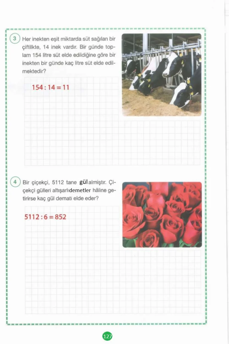 4. Sınıf Matematik Ders Kitabı Cevapları Pasifik Yayınları Sayfa 127 Çözüm Görseli