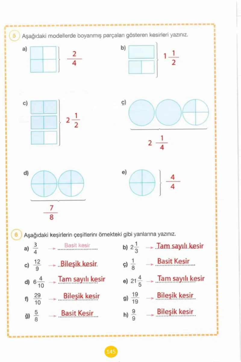 4. Sınıf Matematik Ders Kitabı Cevapları Pasifik Yayınları Sayfa 145 Çözüm Görseli