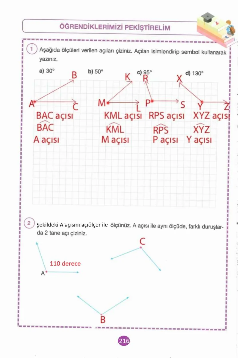 4. Sınıf Matematik Ders Kitabı Cevapları Pasifik Yayınları Sayfa 216 Çözüm Görseli