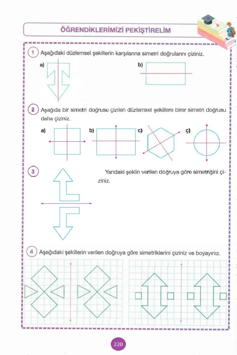 4. Sınıf Matematik Ders Kitabı Cevapları Pasifik Yayınları Sayfa 220 Çözüm Görseli