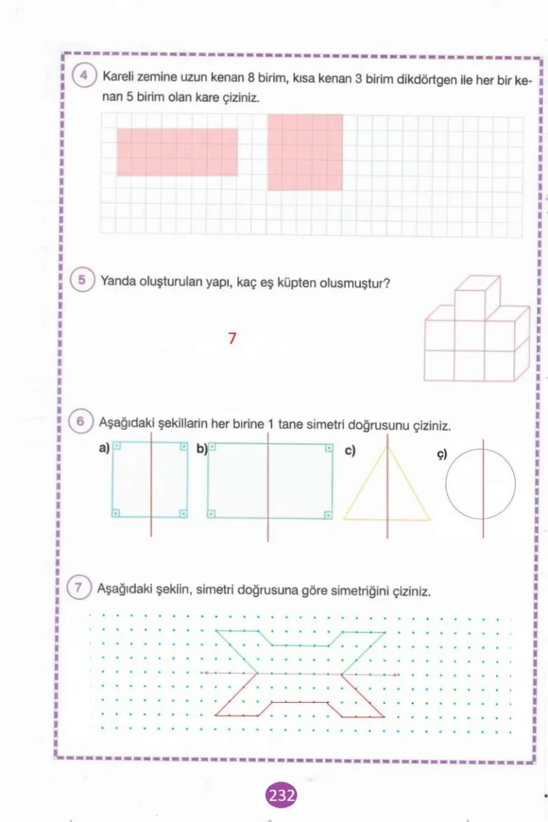 4. Sınıf Matematik Ders Kitabı Cevapları Pasifik Yayınları Sayfa 232 Çözüm Görseli