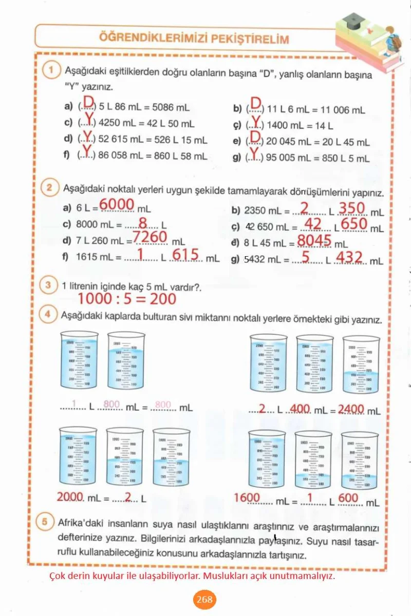 4. Sınıf Matematik Ders Kitabı Cevapları Pasifik Yayınları Sayfa 268 Çözüm Görseli