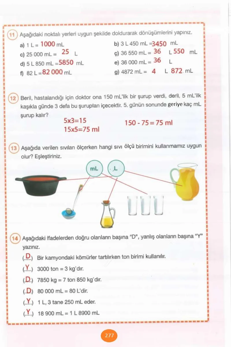 4. Sınıf Matematik Ders Kitabı Cevapları Pasifik Yayınları Sayfa 277 Çözüm Görseli
