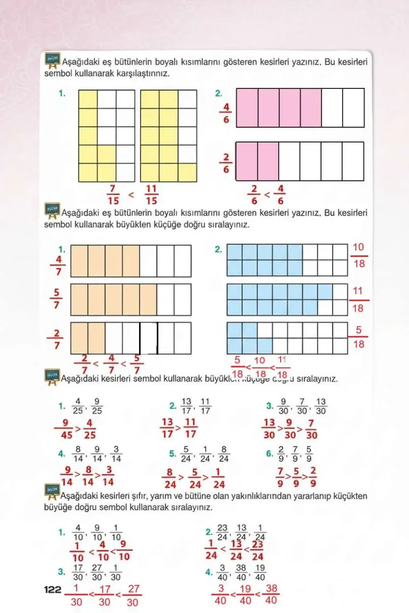 4. Sınıf Matematik Ders Kitabı Cevapları Sevgi Yayınları Sayfa 122 Çözüm Görseli