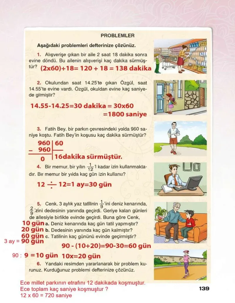 4. Sınıf Matematik Ders Kitabı Cevapları Sevgi Yayınları Sayfa 139 Çözüm Görseli