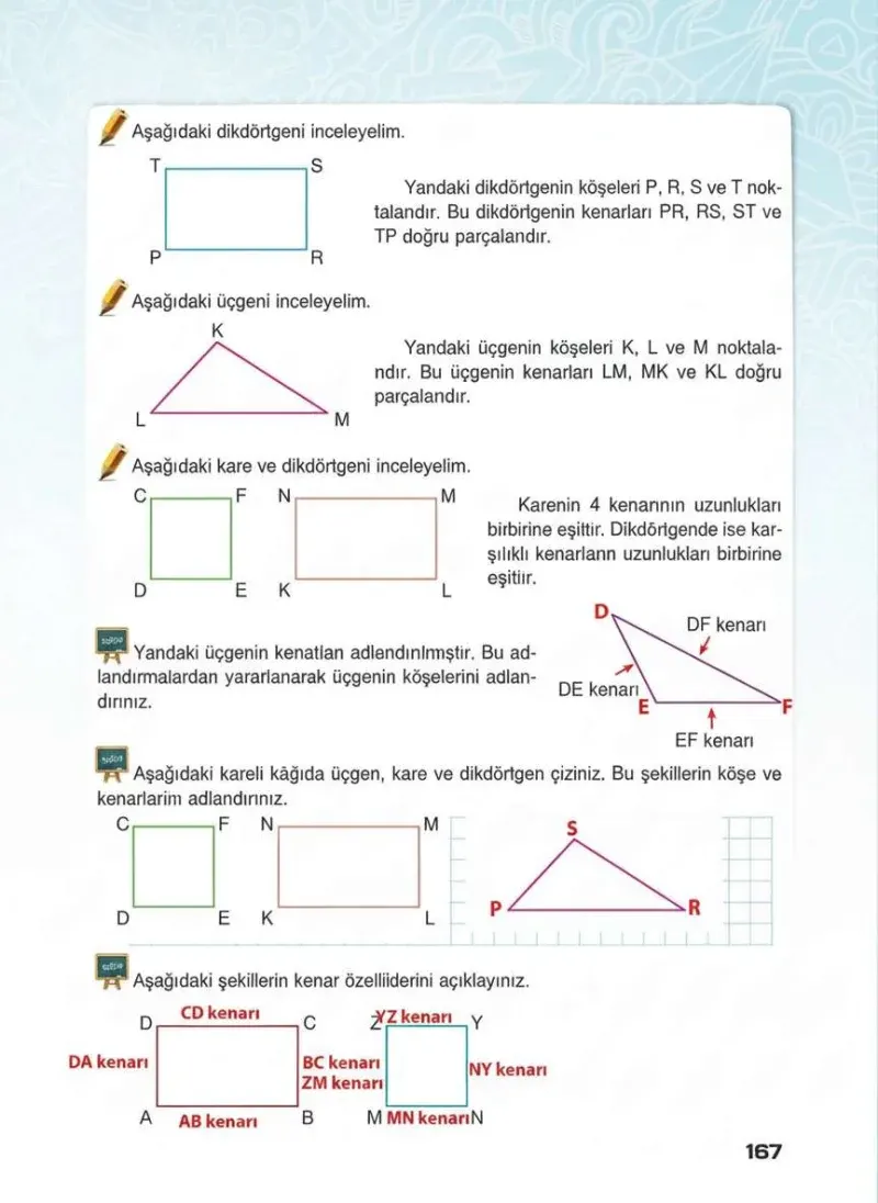 4. Sınıf Matematik Ders Kitabı Cevapları Sevgi Yayınları Sayfa 167 Çözüm Görseli