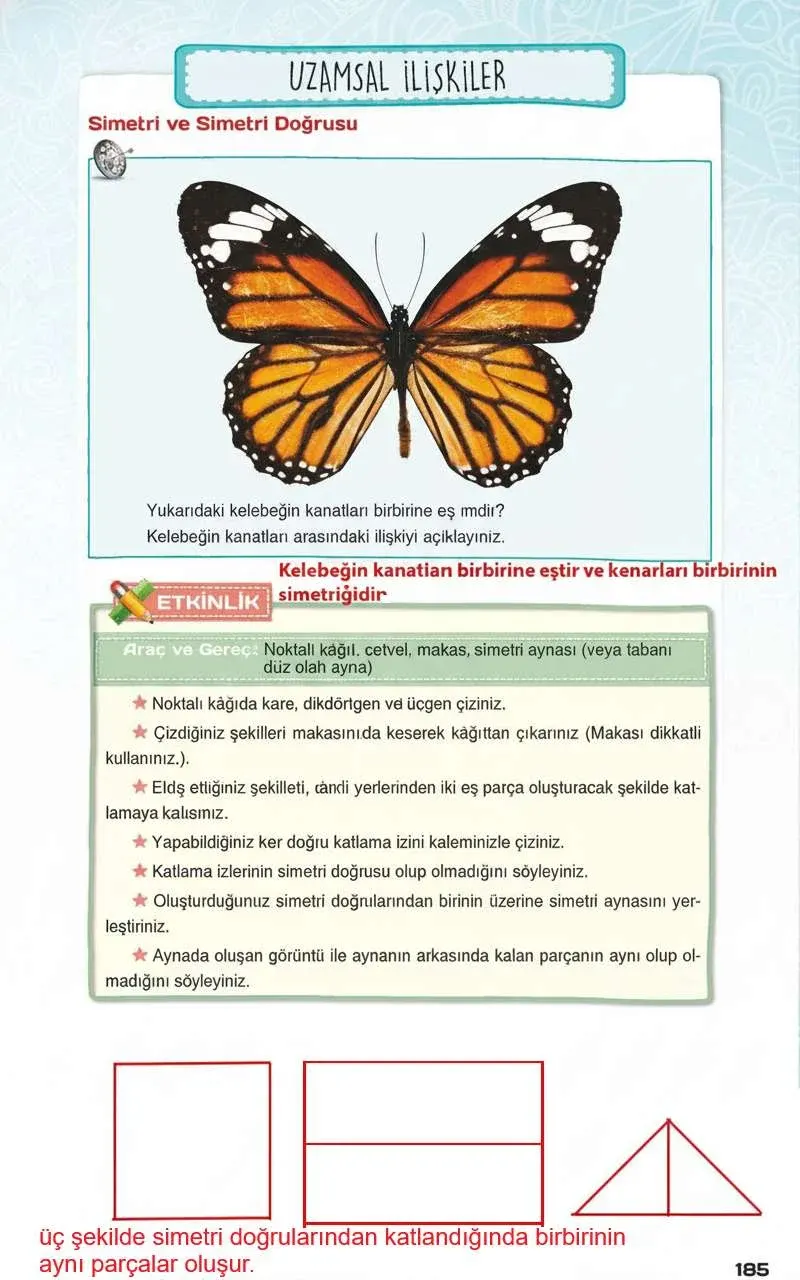 4. Sınıf Matematik Ders Kitabı Cevapları Sevgi Yayınları Sayfa 185 Çözüm Görseli