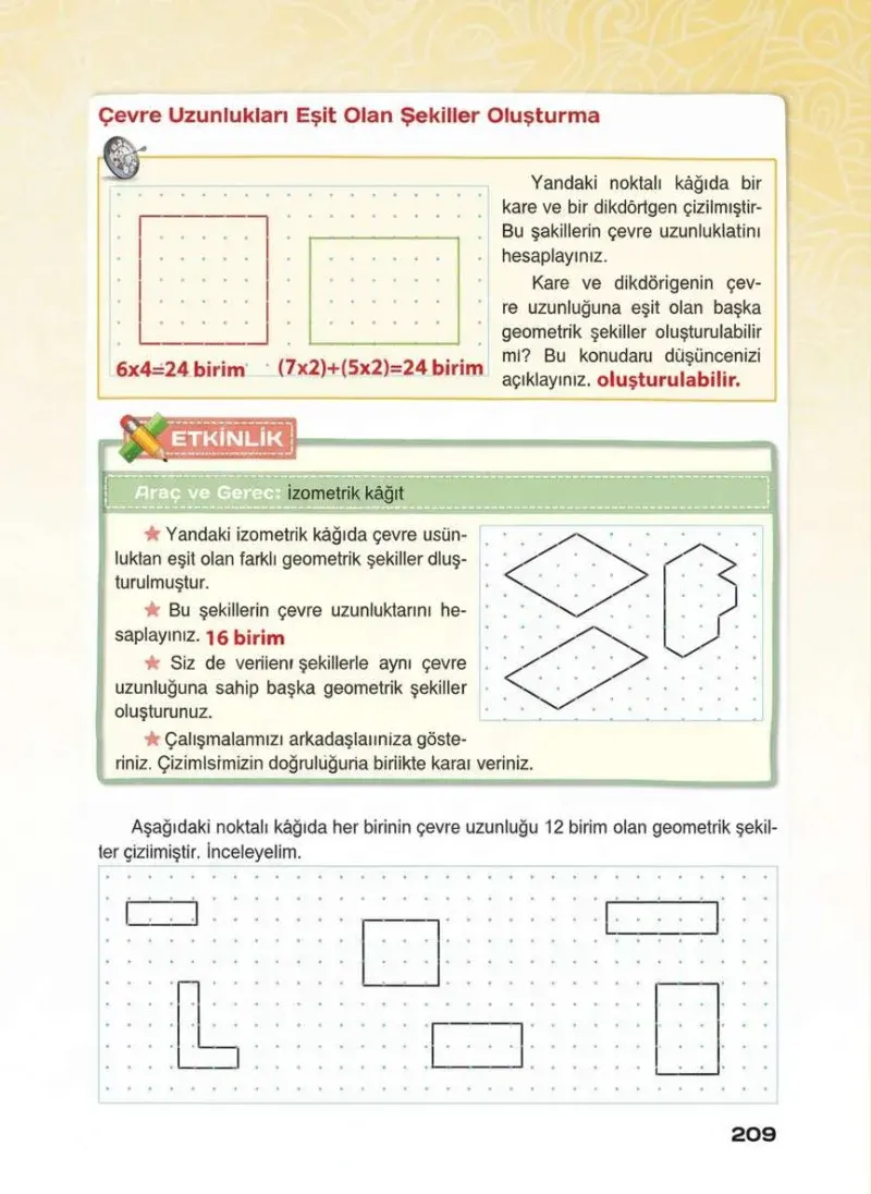 4. Sınıf Matematik Ders Kitabı Cevapları Sevgi Yayınları Sayfa 209 Çözüm Görseli