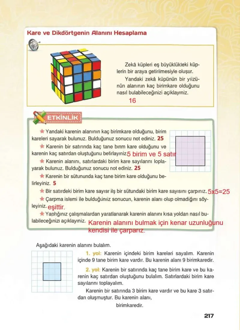 4. Sınıf Matematik Ders Kitabı Cevapları Sevgi Yayınları Sayfa 217 Çözüm Görseli
