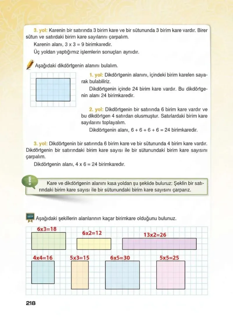 4. Sınıf Matematik Ders Kitabı Cevapları Sevgi Yayınları Sayfa 218 Çözüm Görseli