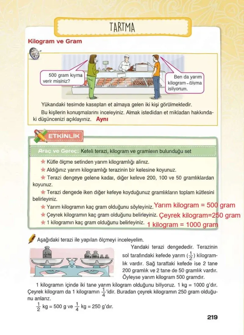 4. Sınıf Matematik Ders Kitabı Cevapları Sevgi Yayınları Sayfa 219 Çözüm Görseli