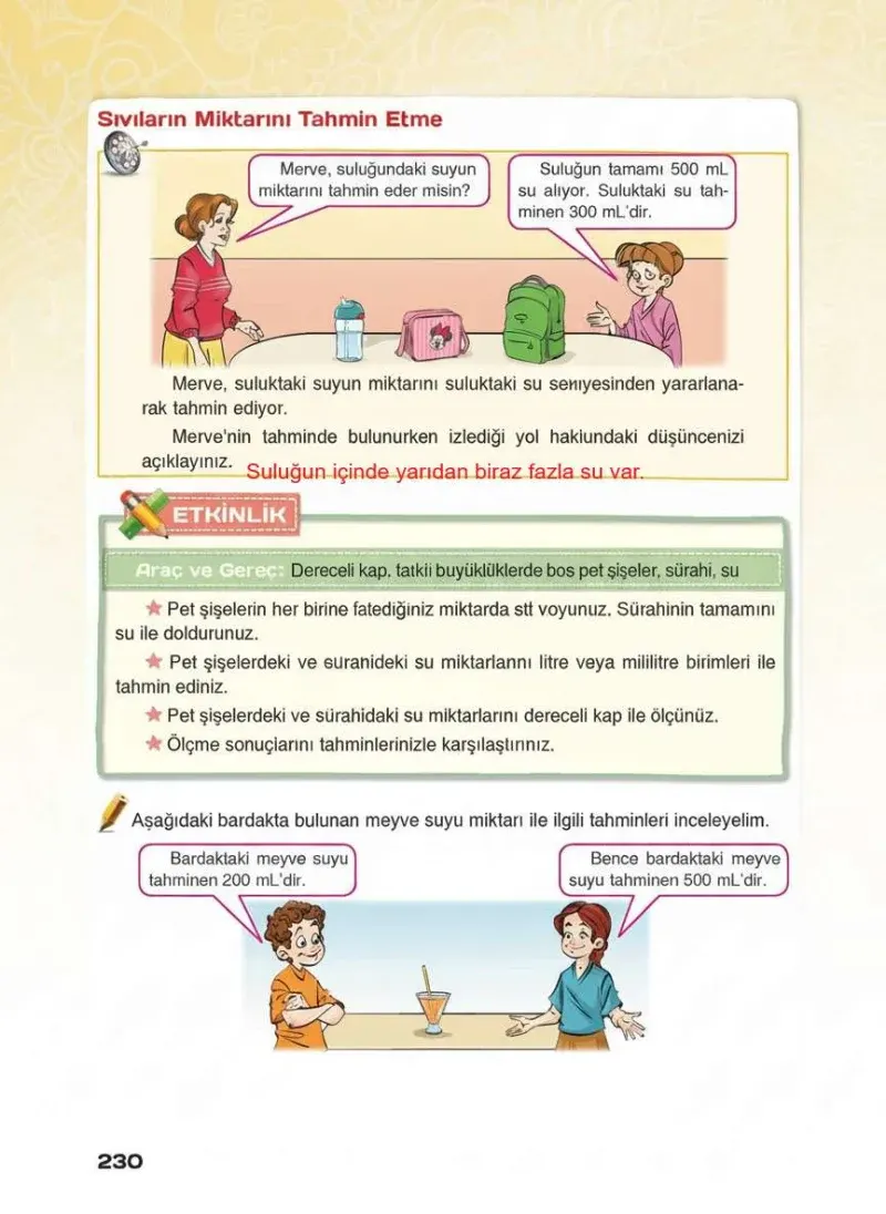 4. Sınıf Matematik Ders Kitabı Cevapları Sevgi Yayınları Sayfa 230 Çözüm Görseli