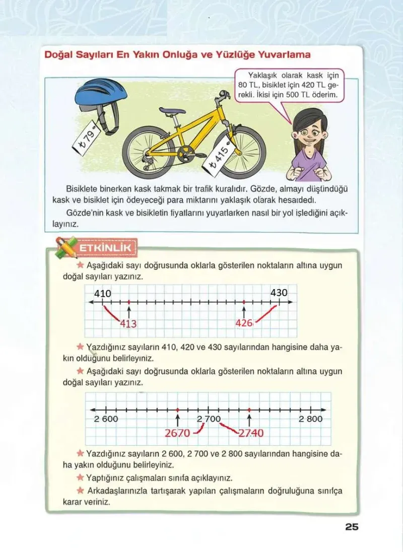 4. Sınıf Matematik Ders Kitabı Cevapları Sevgi Yayınları Sayfa 25 Çözüm Görseli