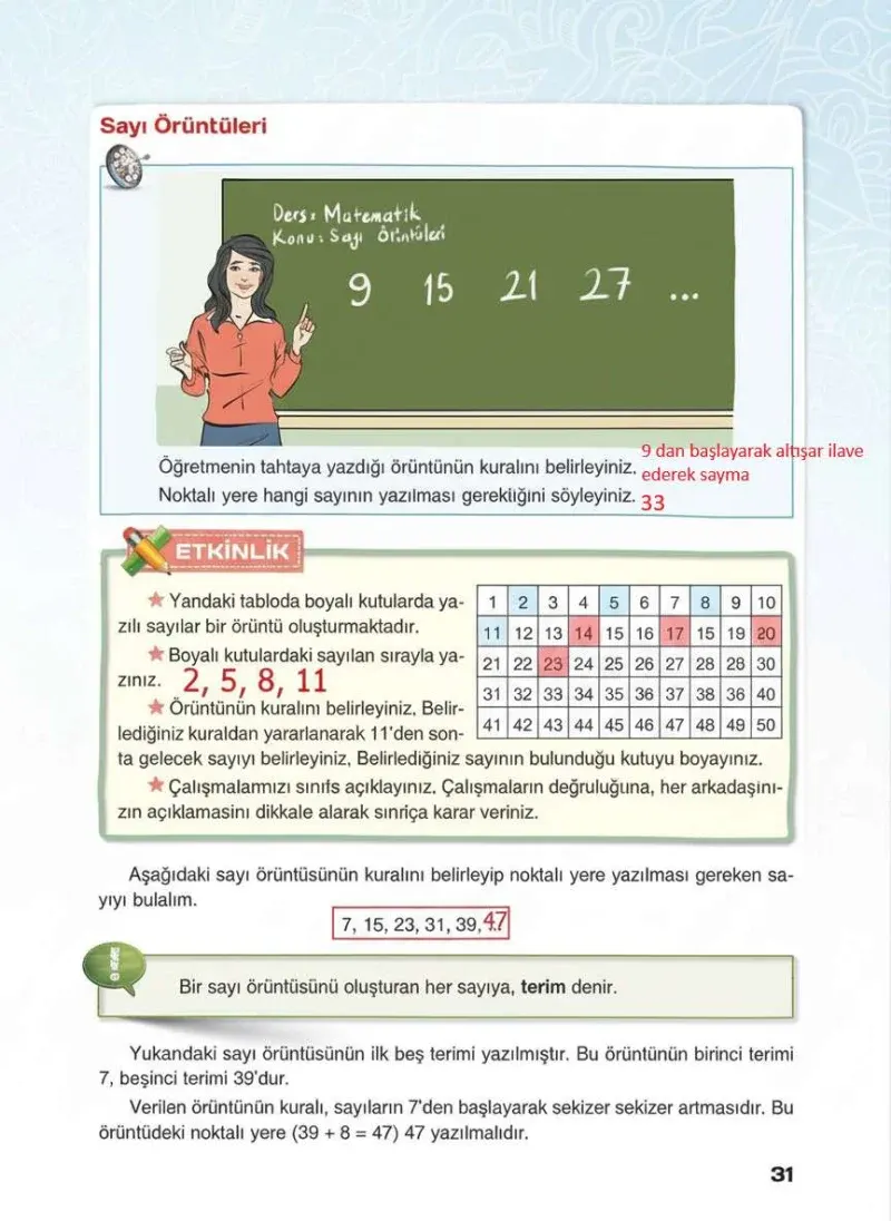 4. Sınıf Matematik Ders Kitabı Cevapları Sevgi Yayınları Sayfa 31 Çözüm Görseli