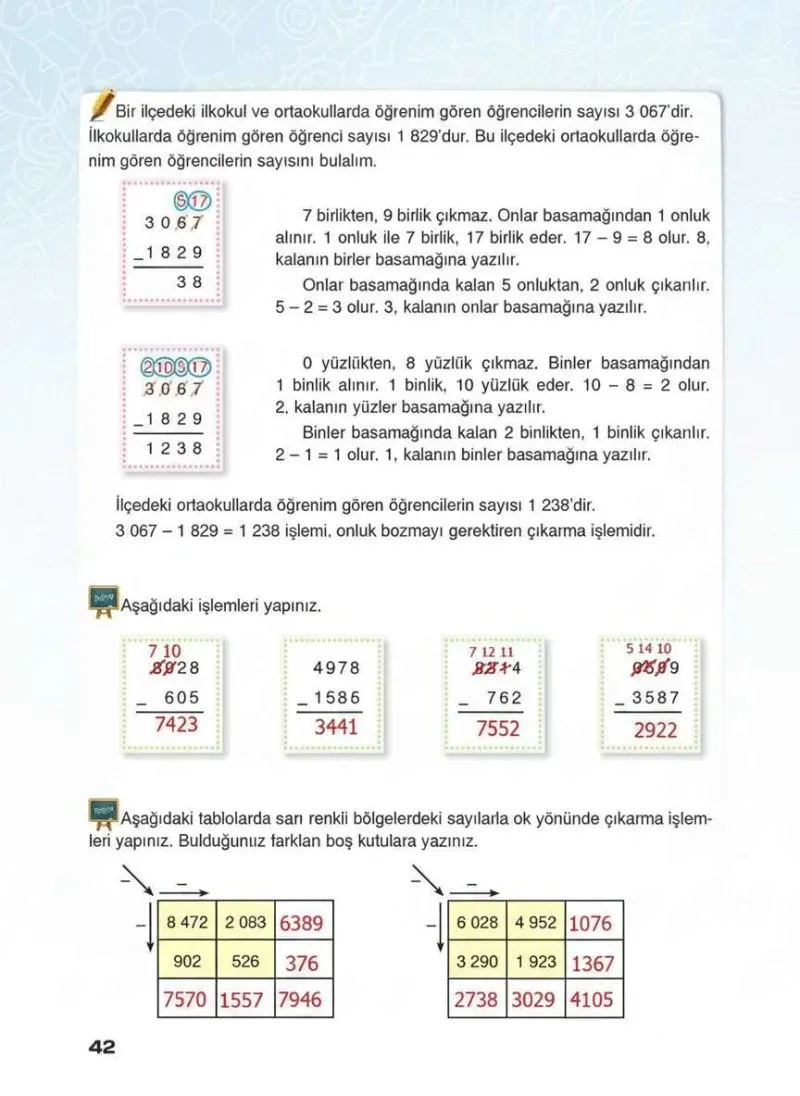 4. Sınıf Matematik Ders Kitabı Cevapları Sevgi Yayınları Sayfa 42 Çözüm Görseli
