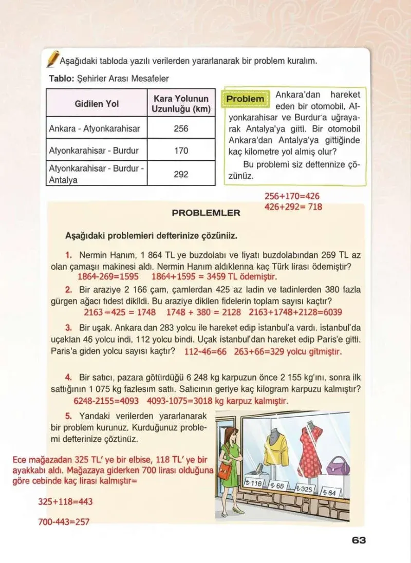 4. Sınıf Matematik Ders Kitabı Cevapları Sevgi Yayınları Sayfa 63 Çözüm Görseli