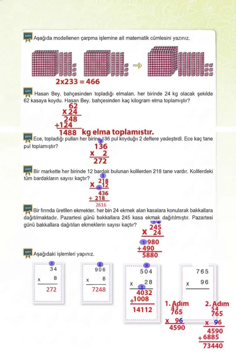 4. Sınıf Matematik Ders Kitabı Cevapları Sevgi Yayınları Sayfa 69 Çözüm Görseli