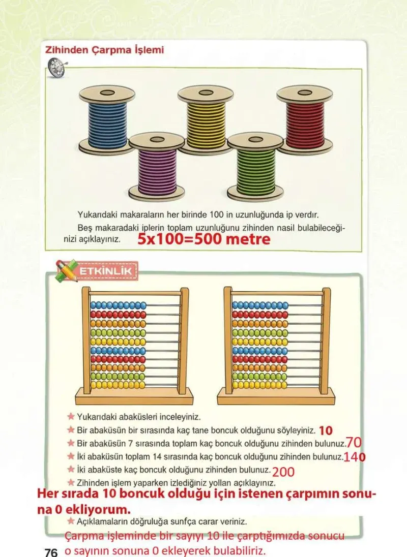 4. Sınıf Matematik Ders Kitabı Cevapları Sevgi Yayınları Sayfa 76 Çözüm Görseli