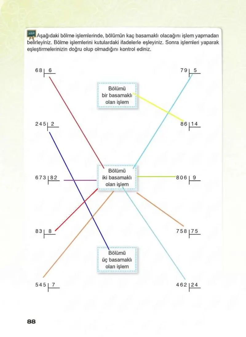 4. Sınıf Matematik Ders Kitabı Cevapları Sevgi Yayınları Sayfa 88 Çözüm Görseli
