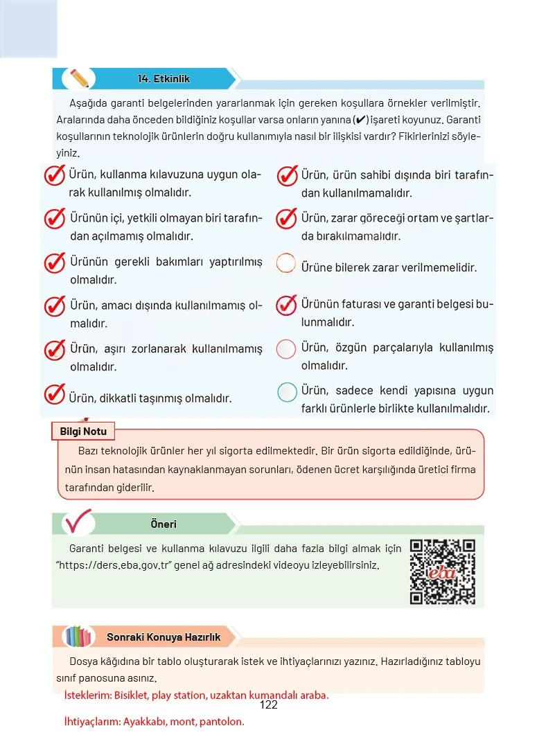 4. Sınıf Sosyal Bilgiler Ders Kitabı Cevapları Ferman Yayınları Sayfa 122 Çözüm Görseli