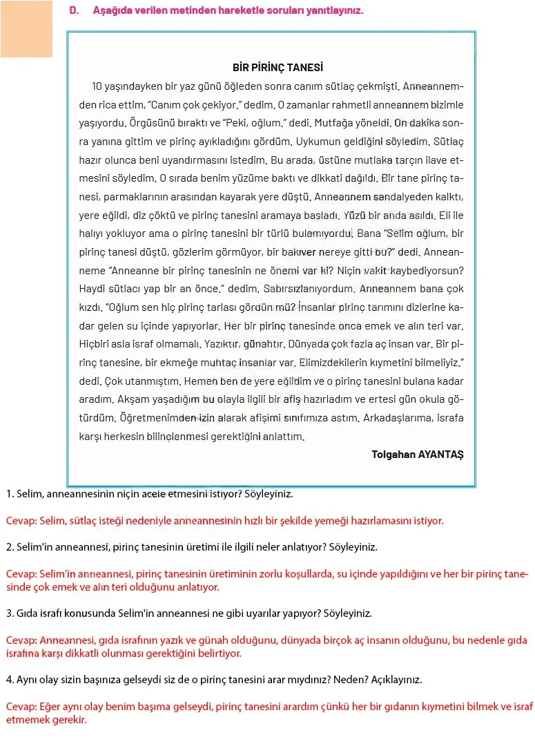 4. Sınıf Sosyal Bilgiler Ders Kitabı Cevapları Ferman Yayınları Sayfa 150 Çözüm Görseli