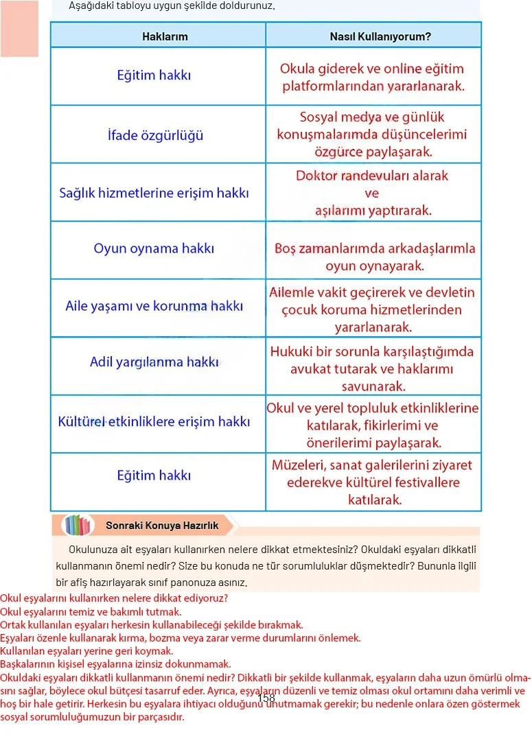 4. Sınıf Sosyal Bilgiler Ders Kitabı Cevapları Ferman Yayınları Sayfa 158 Çözüm Görseli