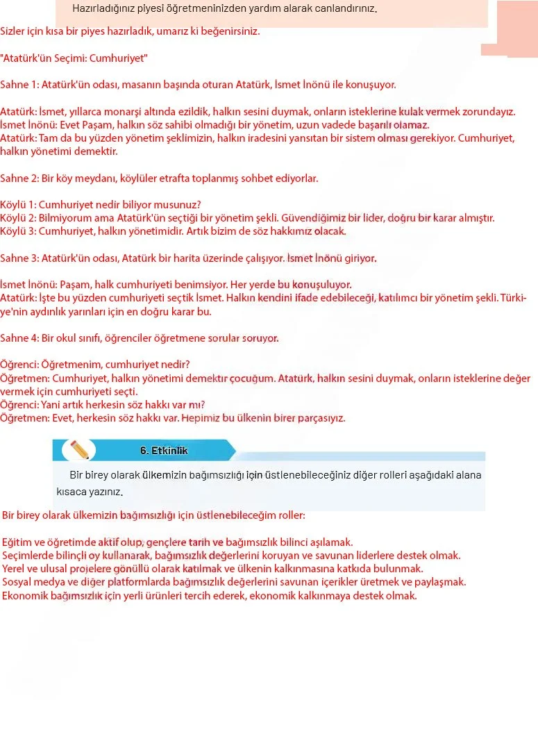4. Sınıf Sosyal Bilgiler Ders Kitabı Cevapları Ferman Yayınları Sayfa 167 Çözüm Görseli