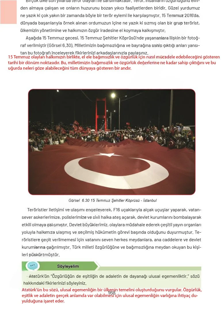 4. Sınıf Sosyal Bilgiler Ders Kitabı Cevapları Ferman Yayınları Sayfa 168 Çözüm Görseli
