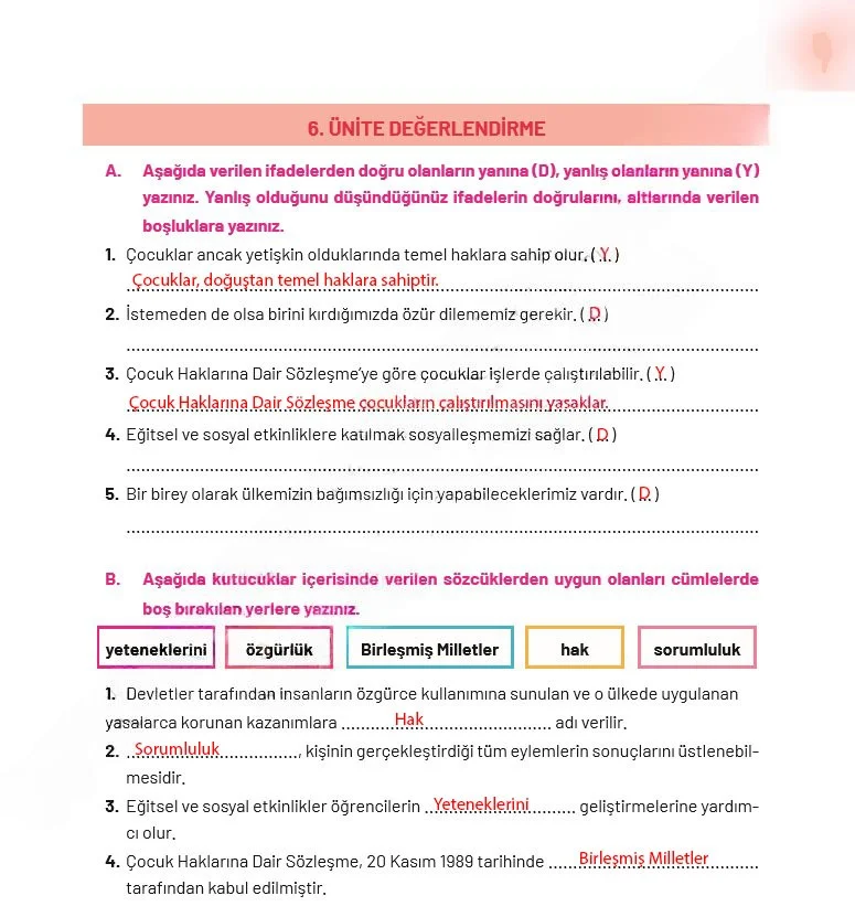 4. Sınıf Sosyal Bilgiler Ders Kitabı Cevapları Ferman Yayınları Sayfa 171 Çözüm Görseli