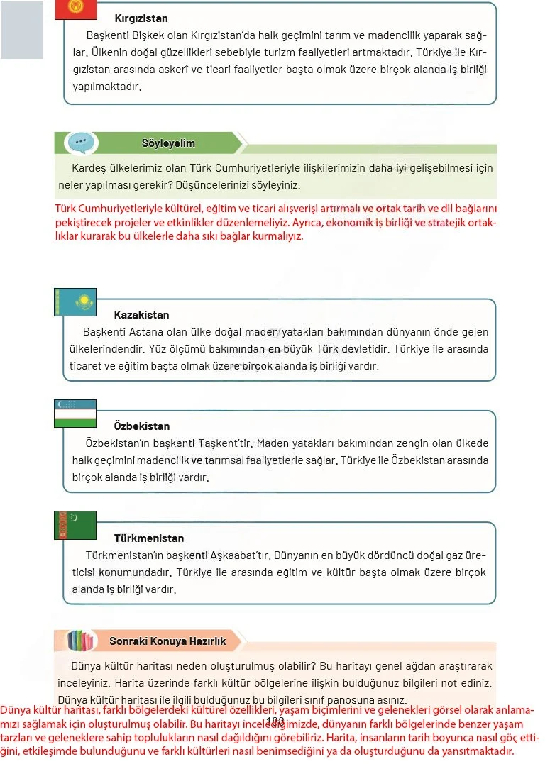 4. Sınıf Sosyal Bilgiler Ders Kitabı Cevapları Ferman Yayınları Sayfa 188 Çözüm Görseli