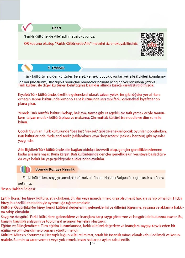 4. Sınıf Sosyal Bilgiler Ders Kitabı Cevapları Ferman Yayınları Sayfa 194 Çözüm Görseli