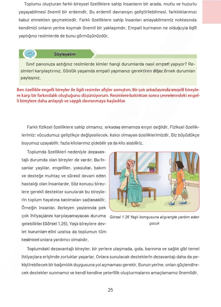 4. Sınıf Sosyal Bilgiler Ders Kitabı Cevapları Ferman Yayınları Sayfa 25 Çözüm Görseli