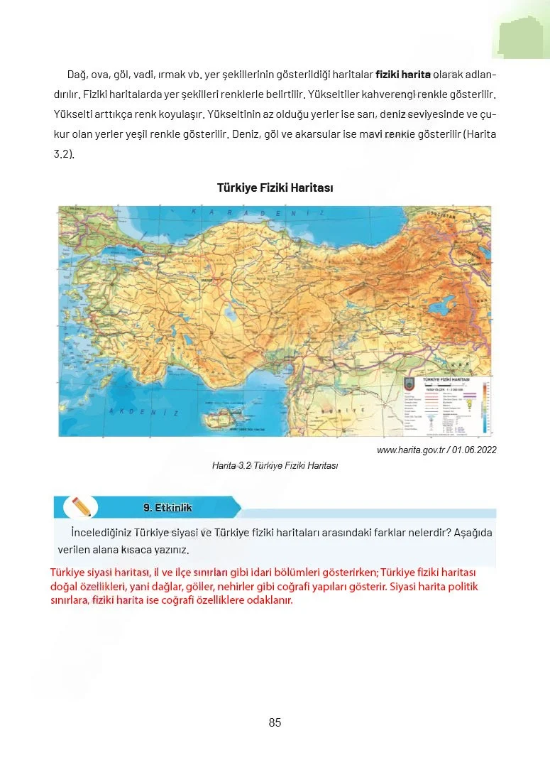 4. Sınıf Sosyal Bilgiler Ders Kitabı Cevapları Ferman Yayınları Sayfa 85 Çözüm Görseli