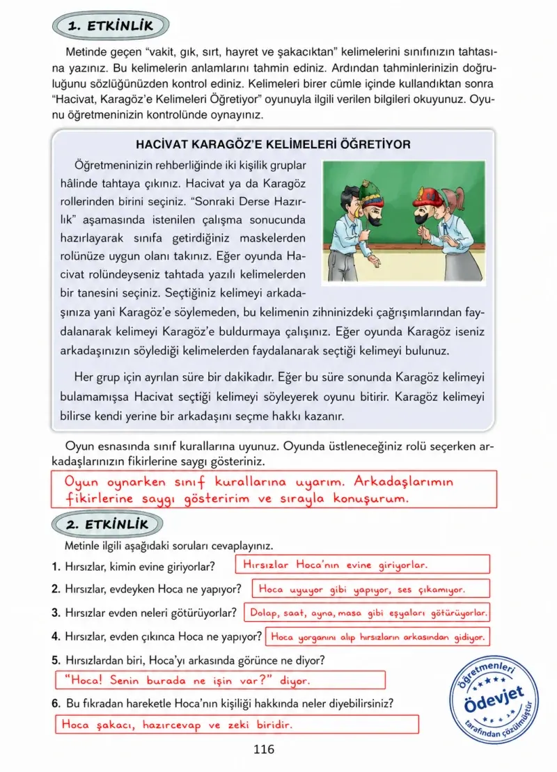 4. Sınıf Türkçe Ders Kitabı Cevapları Ada Yayınları Sayfa 116 Çözüm Görseli