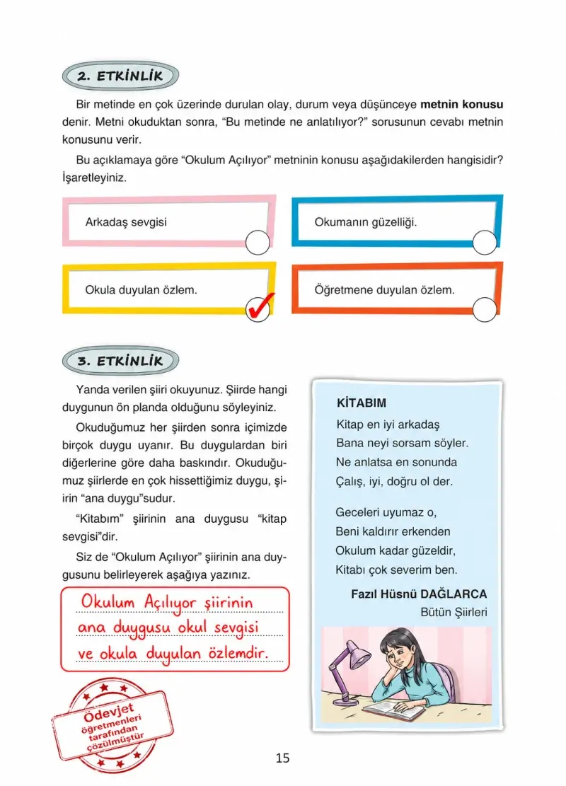 4. Sınıf Türkçe Ders Kitabı Cevapları Ada Yayınları Sayfa 15 Çözüm Görseli