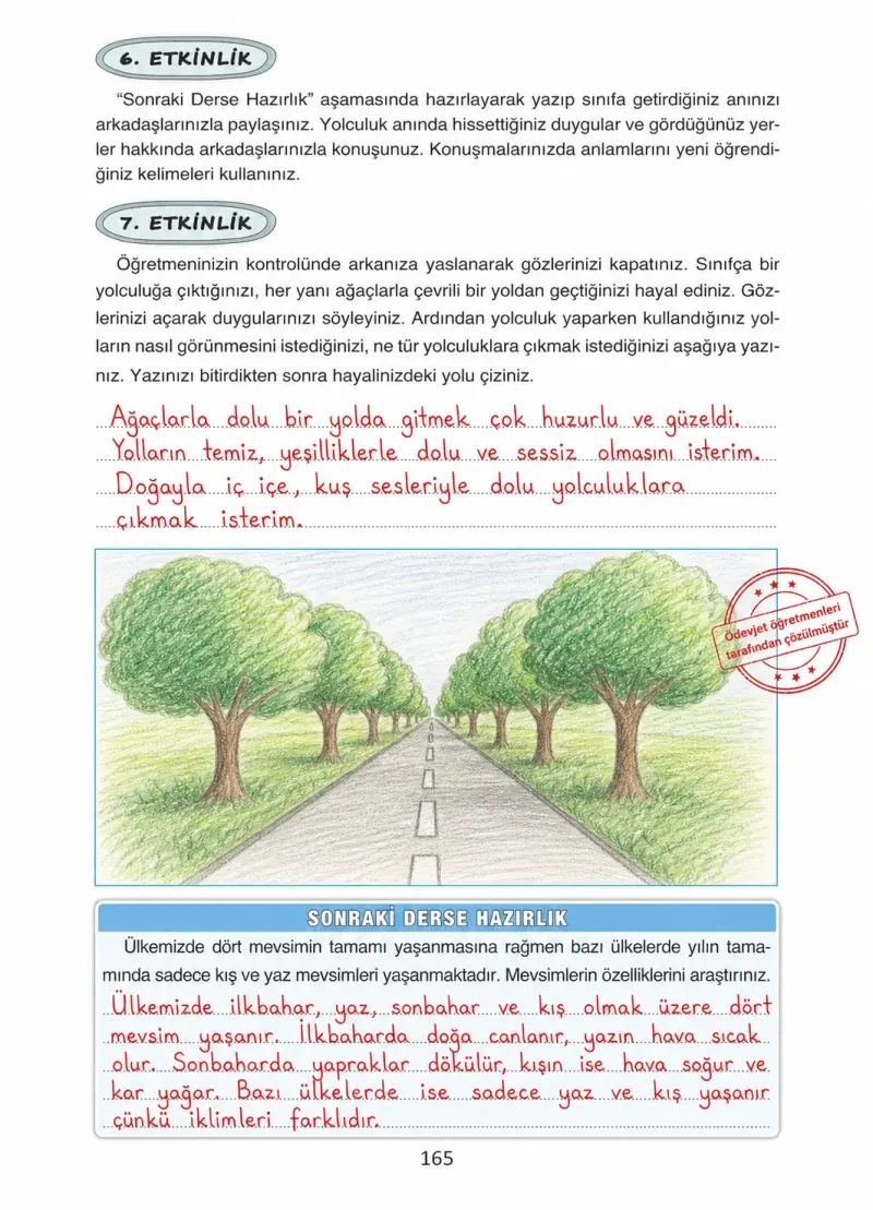 4. Sınıf Türkçe Ders Kitabı Cevapları Ada Yayınları Sayfa 165 Çözüm Görseli