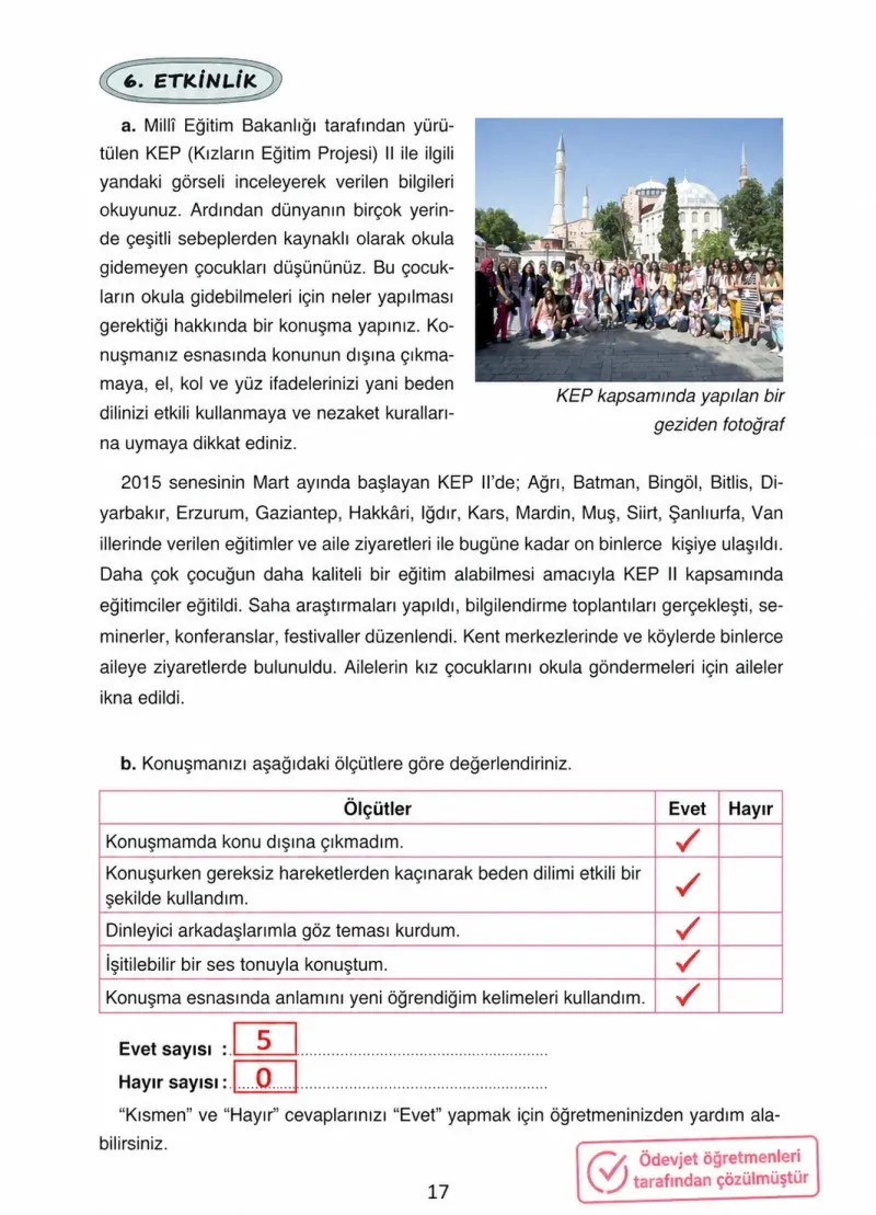 4. Sınıf Türkçe Ders Kitabı Cevapları Ada Yayınları Sayfa 17 Çözüm Görseli