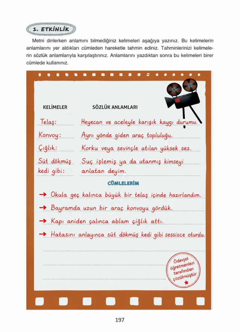 4. Sınıf Türkçe Ders Kitabı Cevapları Ada Yayınları Sayfa 197 Çözüm Görseli