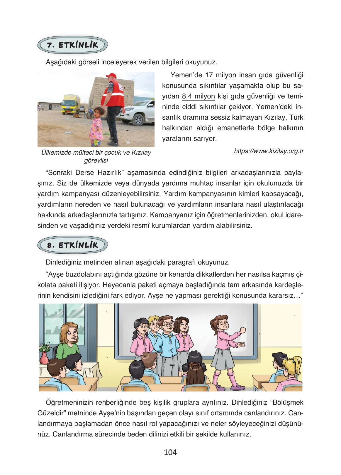 4. Sınıf Türkçe Ders Kitabı Cevapları Ada Yayınları Sayfa 104